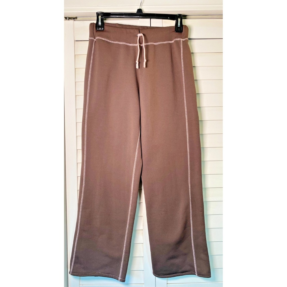 NEW Cloudveil PolarTec Brown/Pink Stitch Women's Sweat Pants, Warm, Cozy | Large